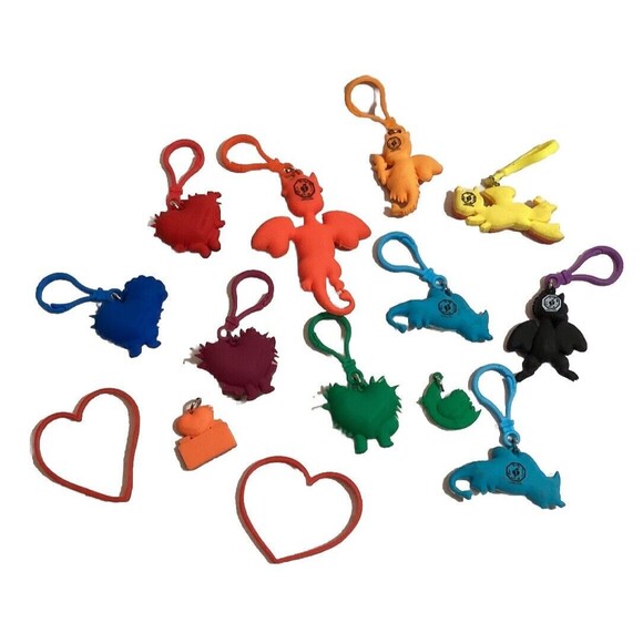 American Heart Association Kids Heart Challenge Keychains Lot Piece AHA Dragons - Picture 1 of 16
